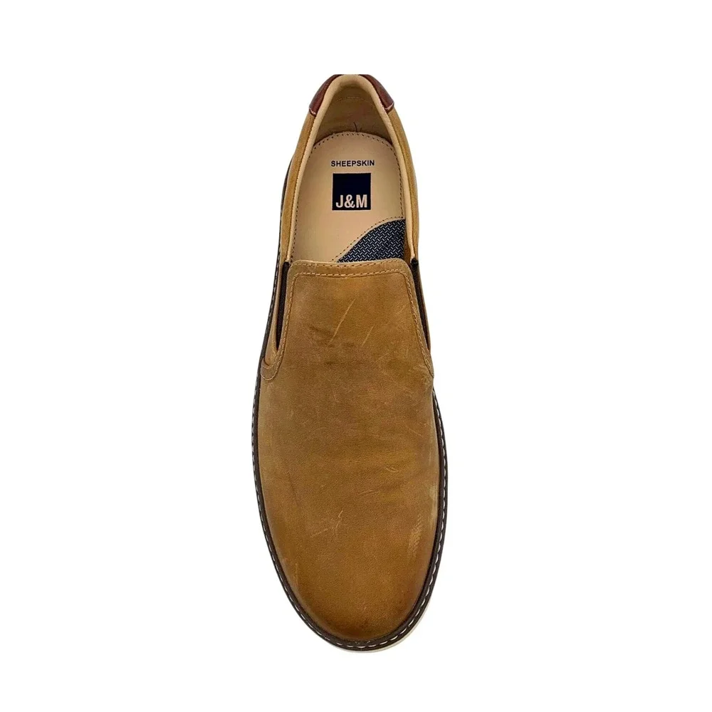 J&M Johnston Murphy Mens Slip On‎ Shoes Loafers Brown Size 9M Leather Comfort